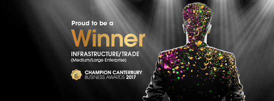 Proud to be a Winner in the 2017 Champion Canterbury Business Awards 